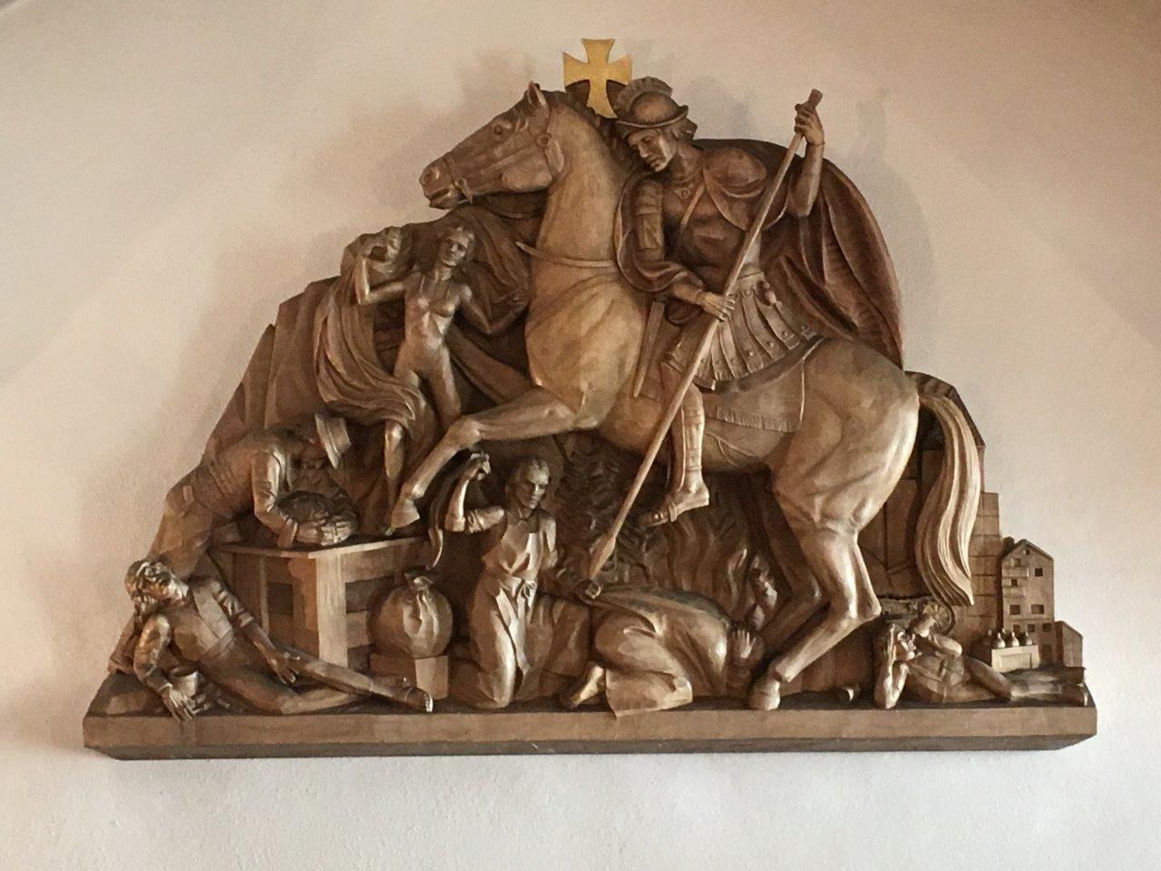 Relief des Heiligen Georg in der Hauskapelle image